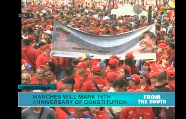March on the 15th anniversary of Venezuela Constitution