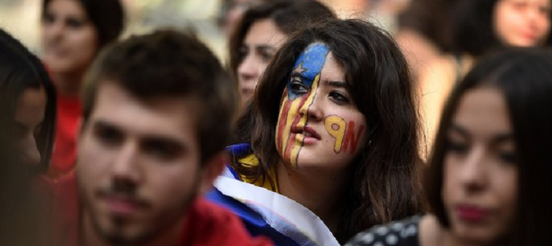 Students protested in Barcelona/Agence France-Presse — Getty Images 