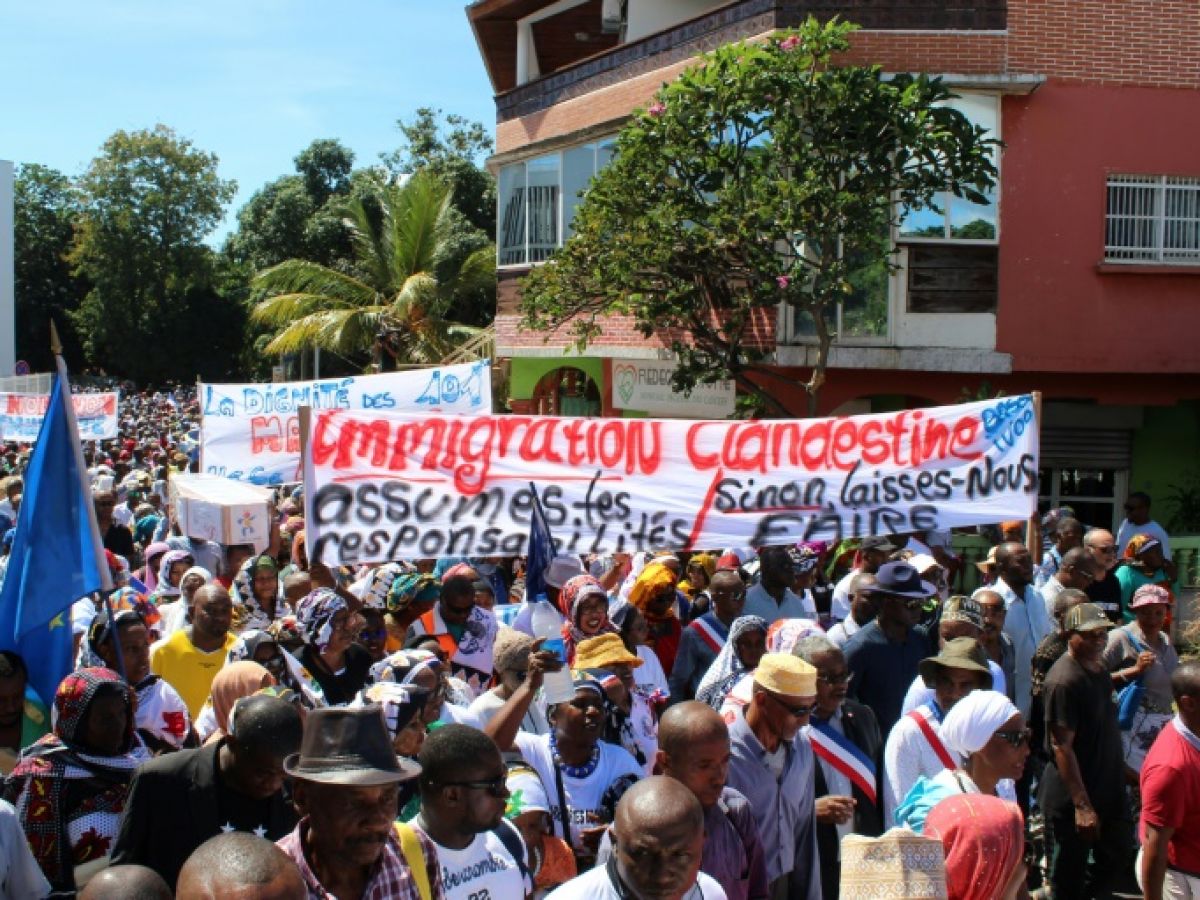 Anti-immigration protest in Mayotte (photo credit: Ornella Lamberti)