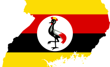 Uganda flag outline (photo credit: Gordon Johnson via pixabay)