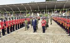 The 2016 swearing-in ceremony was the fifth since President Museveni took power in 1986 (photo credit: BBC)